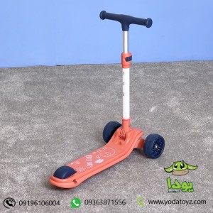 اسکوتر کودک سه چرخ برند کویر رنگ صورتی کالباسی