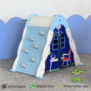 کلبه کودک پسرانه مدل هپی رنگ آبی