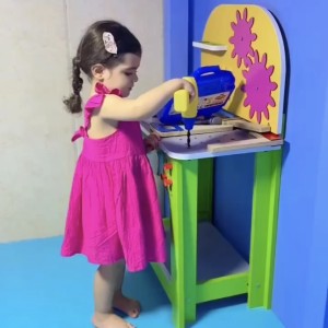 میز ابزار چوبی کودک مدل چرخ دنده