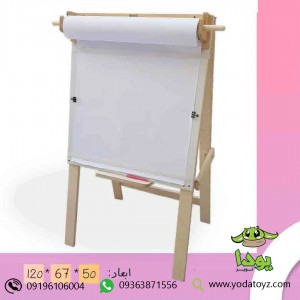 تخته نقاشی چوبی کودک با کاغذ رولی مدل پیکاسو