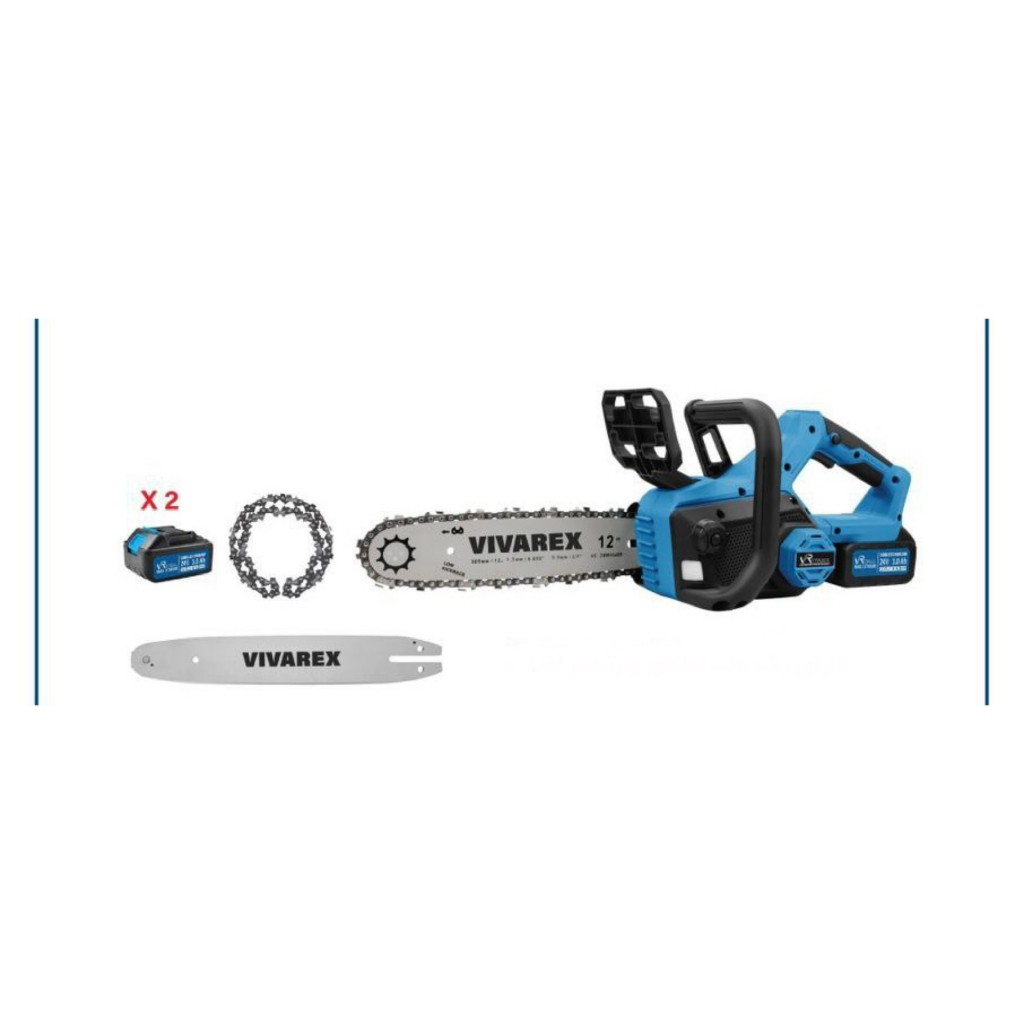 اره زنجیری شارژی ۳۰ سانت ویوارکس ۲ باطری مدل VR2412V-CS