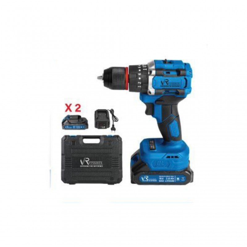 دریل چکشی ۲باطری موتور براشلس ویوارکس مدل VR1810V-1BL