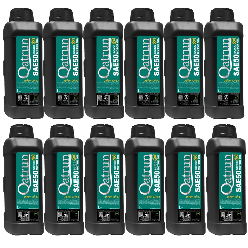 روغن موتور قطران 50 SC/CC حجم یک لیتر جعبه12 عددی