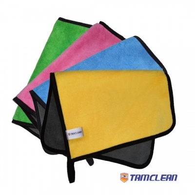 دستمال میکروفایبر نظافت خودرو تام کلین مدل TC-MFL450A بسته ی 4 عددی