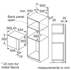 مایکروویو توکار بوش مدل BOSCH BEL554MB2