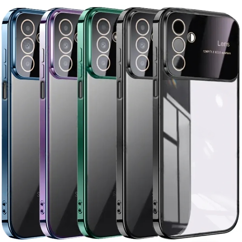 کاور مدل الکترو لنز شفاف مناسب برای گوشی موبایل سامسونگ Galaxy A14