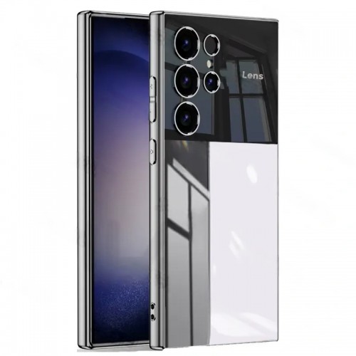 کاور مدل الکترو لنز شفاف مناسب برای گوشی موبایل سامسونگ Galaxy S22 Ultra