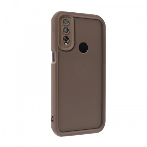 کاور مدل سولید Solid مناسب برای گوشی موبایل سامسونگ Galaxy A20S رنگ قهوه ایبا بهترین کیفیت و بهترین قیمت