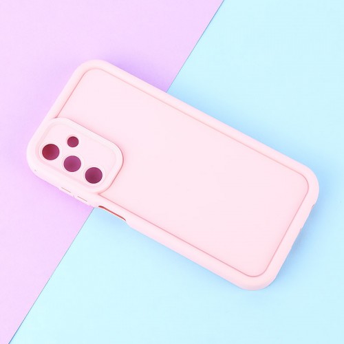 کاور مدل سولید Solid مناسب برای گوشی موبایل سامسونگ Galaxy A55 رنگ صورتی روشن با بهترین کیفیت و بهترین قیمت