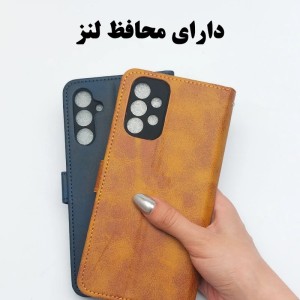 کیف کلاسوری مدل چرمی مناسب برای گوشی موبایل سامسونگ Galaxy S20 FE به همراه بند آویز