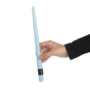 شمع قلمی رنگ آبی آسمانی بسته دو عددی(ارتفاع 30cm)