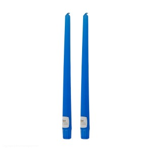 شمع قلمی رنگ آبی بسته دو عددی(ارتفاع 30cm)