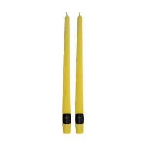 شمع قلمی رنگ زرد بسته دو عددی(ارتفاع 30cm)