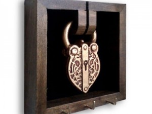جاکلیدی دیواری طرح قفل بیضی