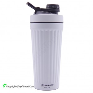 شیکر بدنسازی اسپرت پلاس مدل فلزی SPORT PLUS BRINDLED حجم 0.7 لیتر