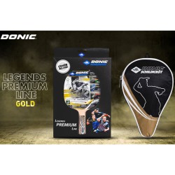 راکت پینگ پنگ دونیک مدل Legends Premium Line Gold به همراه کاور