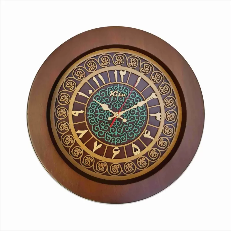 ساعت دیواری مدل رویال تمام چوبی    کد Cks616
