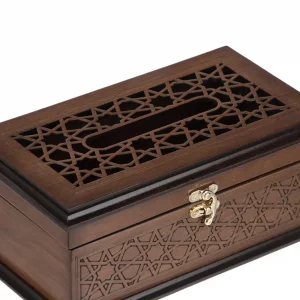 جعبه دستمال کاغذی چوبی کد BT031
