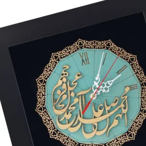 ساعت دیواری چوبی معرق کد TJ016