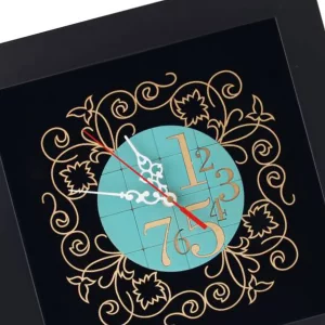 ساعت دیواری چوبی معرق کد TJ018