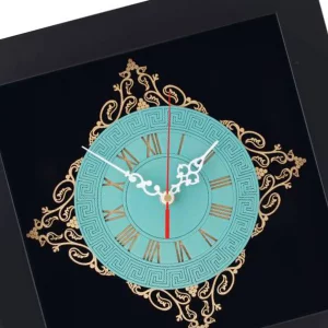 ساعت دیواری چوبی معرق کد TJ019