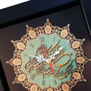 ساعت دیواری چوبی وان یکاد معرق کد TJ021