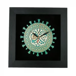 ساعت دیواری چوبی معرق کد TJ031