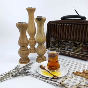 شمعدان چوبی سه عددی دکوری کد WD5765