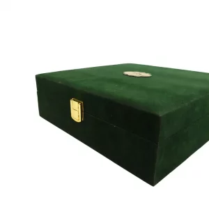جعبه جیر مخمل سبز کد BJ5501
