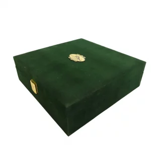 جعبه جیر مخمل سبز کد BJ5501