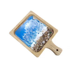 زیرلیوانی راکتی چوبی طرح دریا کد WD5606