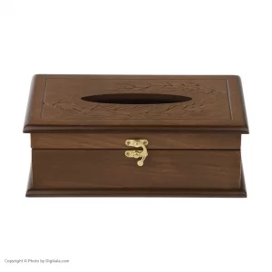 جعبه دستمال چوبی لوکس طرح درخت کد BT046