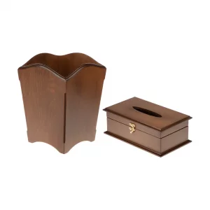 سطل زباله چوبی کلاسیک کد BT060