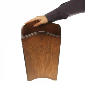 سطل زباله چوبی طرح دار مدل رویا کد BT065