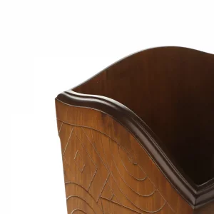 سطل چوبی زباله طرح هندسی کد BT063