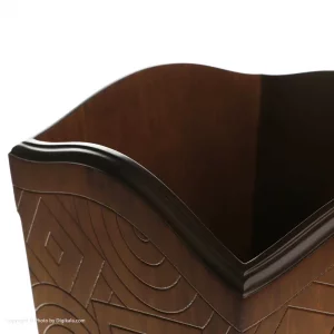 سطل چوبی زباله طرح هندسی کد BT063