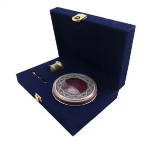جعبه کادویی زعفران و هاون  پارچه ای کد BJ5503