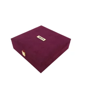 جعبه مخمل زعفران و هاون زرشکی کد BJ5504