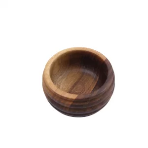 کاسه چوبی خمره ای خط دار  قطر  10 کد WD6029