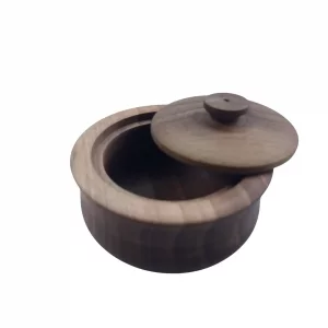 قندان چوبی خمره ای لبه دار کد WD6083