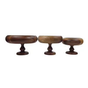 کاسه چوبی پایه دار میوه  کد WD6199