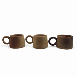 فنجان چوبی دسته دار  کد WD6444