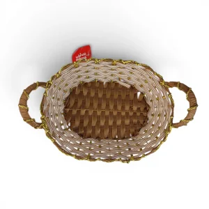 سبد نان و سبزی طرح حصیر بیضی کد WD6852