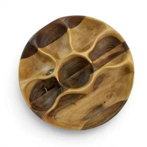 سینی مزه چوبی گرد 7 خانه کد WD6919