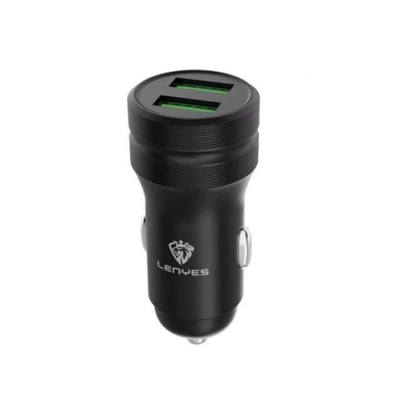 شارژر فندکی 15 وات دو پورت لنیس مدل  LENYES CA866 2USB