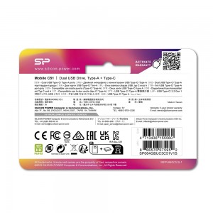 فلش مموری 128 گیگابایت سیلیکون پاور نسل USB 3.2 مدل Silicon Power C51