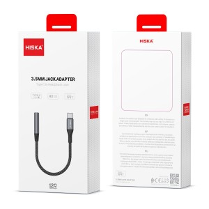 کابل تبدیل تایپ سی به جک 3.5 صدا هیسکا مدل HISKA-W47