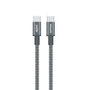 کابل شارژ 240 وات تایپ سی به تایپ سی فیلیپس مدل PHILIPS-DLC7030C