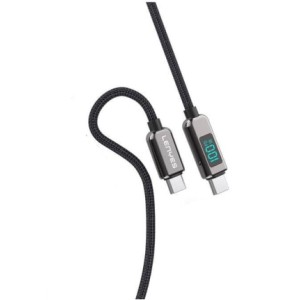 کابل شارژ ۱۰۰ وات  تایپ سی به تایپ سی دارای نمایشگر لنیس Lenyes-LC102 TC-TC