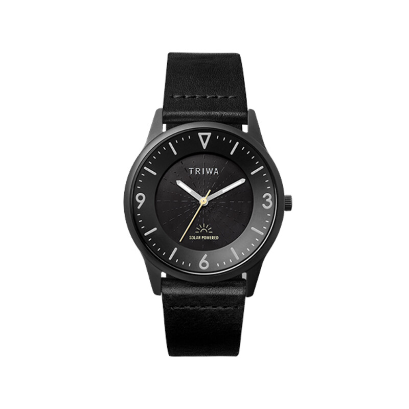 ساعت مچی عقربه ای تریوا مدل Black Solar-Black Classic